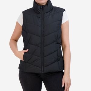NWT new Aeropostale women's black quilted warm winter vest, M